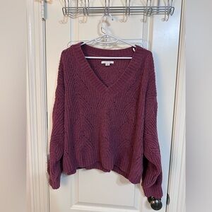 Women's Burgundy a American Eagle Sweater